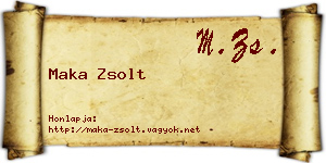 Maka Zsolt névjegykártya